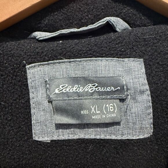 Eddie Bauer Coat Jacket Kids Youth Boys XL 16 Gray Puffer Hooded Winter - Picture 5 of 10